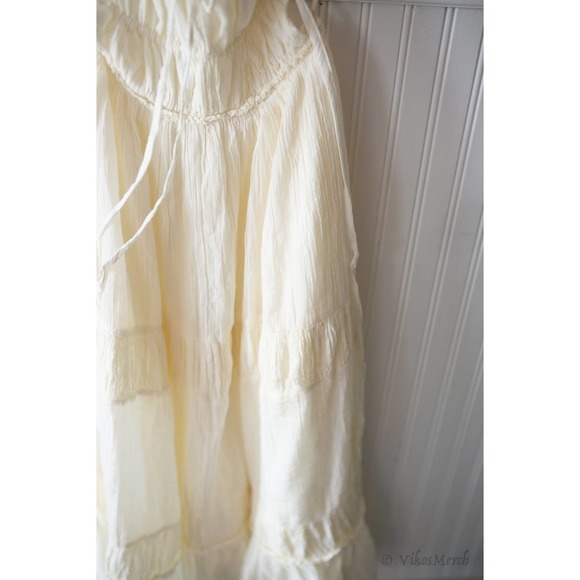 Free People Taking Sides Maxi Dress Large NEW Ivory - Picture 4 of 6